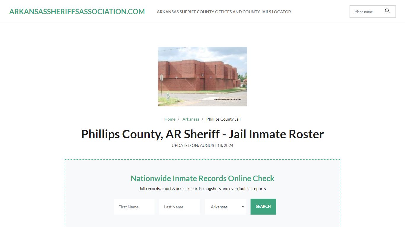 Phillips County, AR Sheriff - Jail Inmate Roster